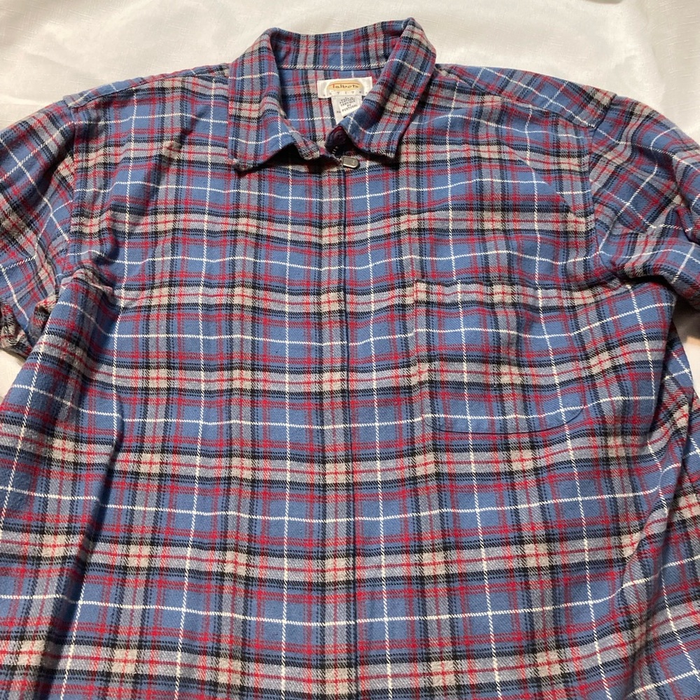 Talbots Flannel zippered shirt size L